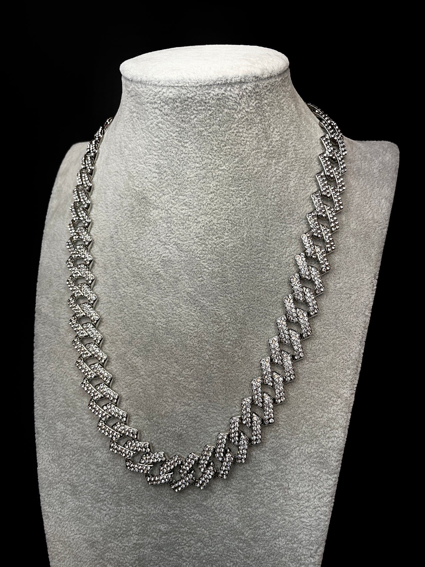 Colier Cuban Argintiu