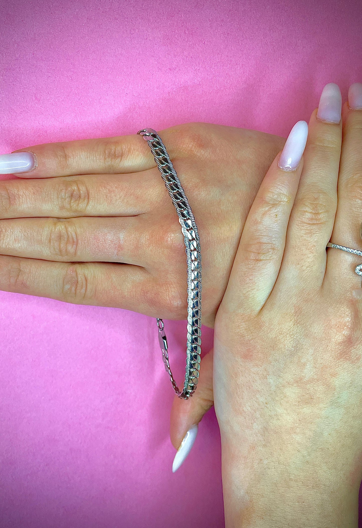 Set Colier+Brățară Argintie Snake Skin