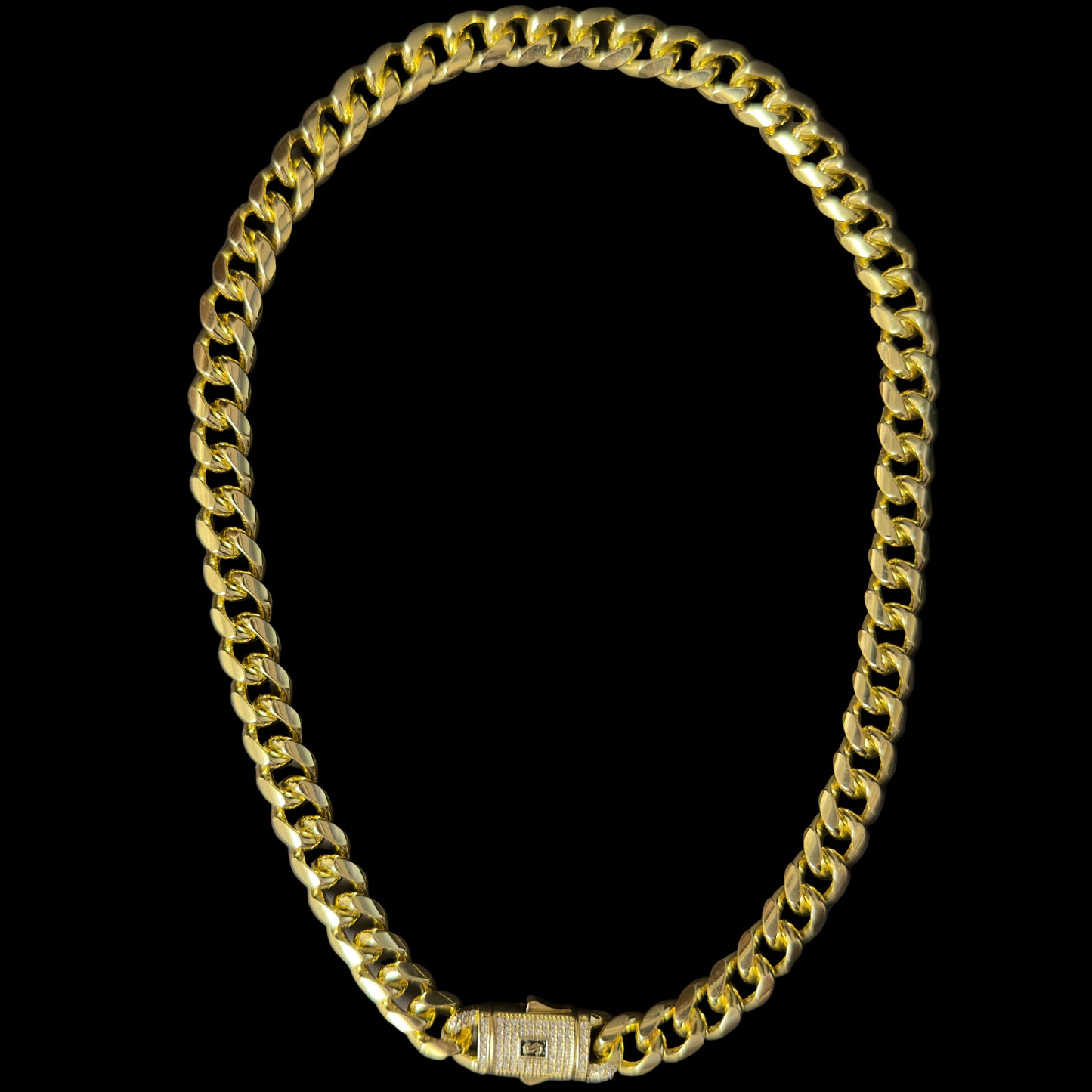 Colier Cuban Monaco 11mm Placat cu Aur 18K