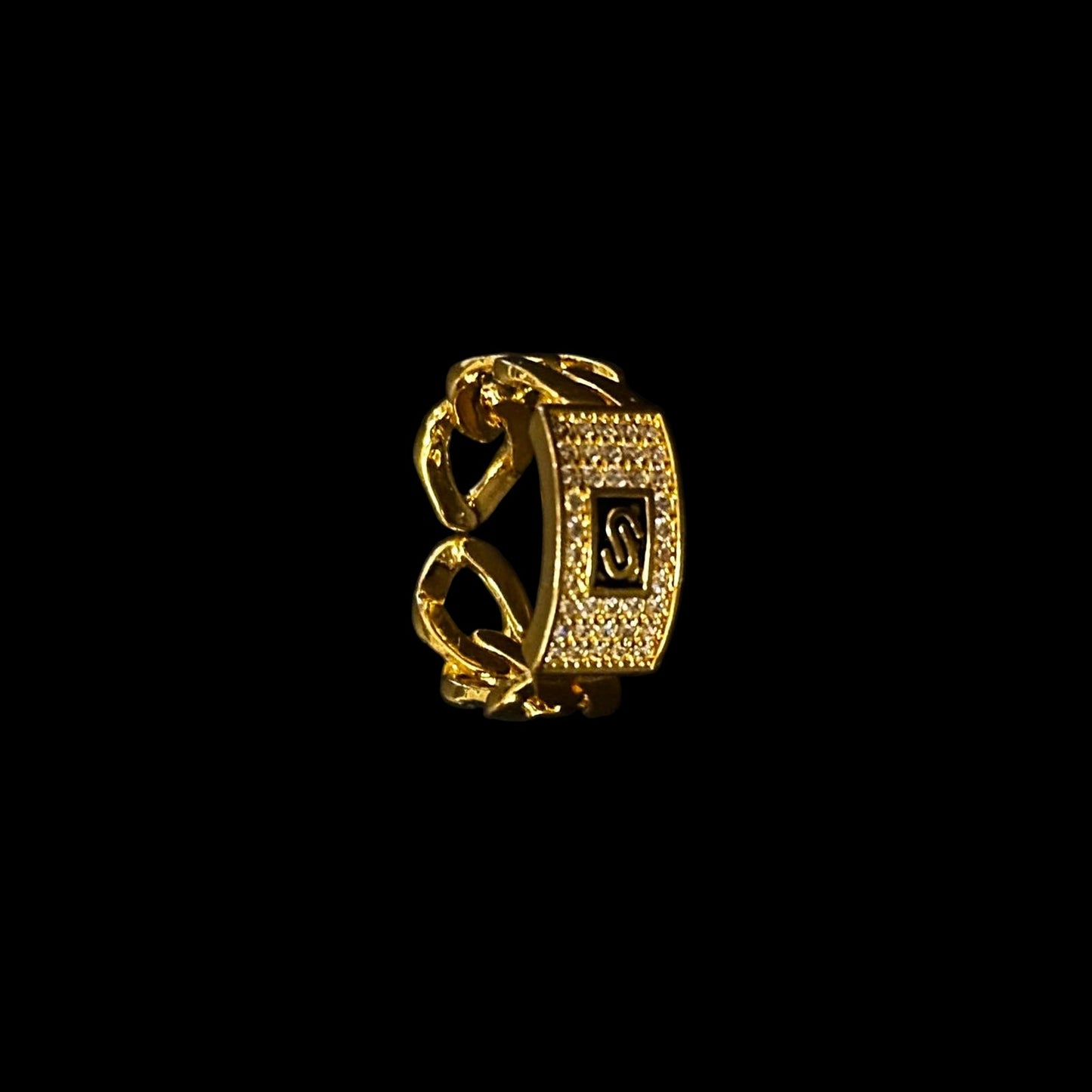 Inel Cuban Placat cu Aur 18K Reglabil