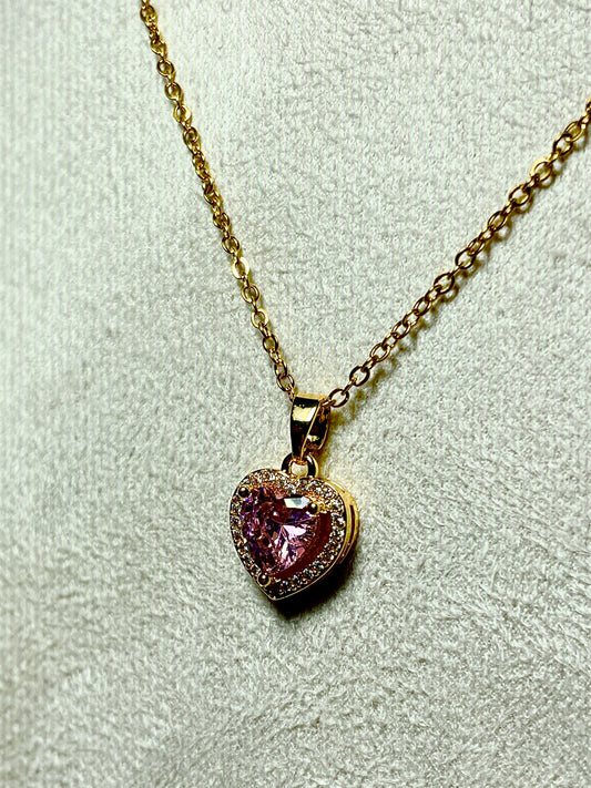 Colier Auriu Rose Heart