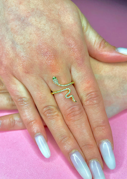 Snake Ring Reglabil Auriu
